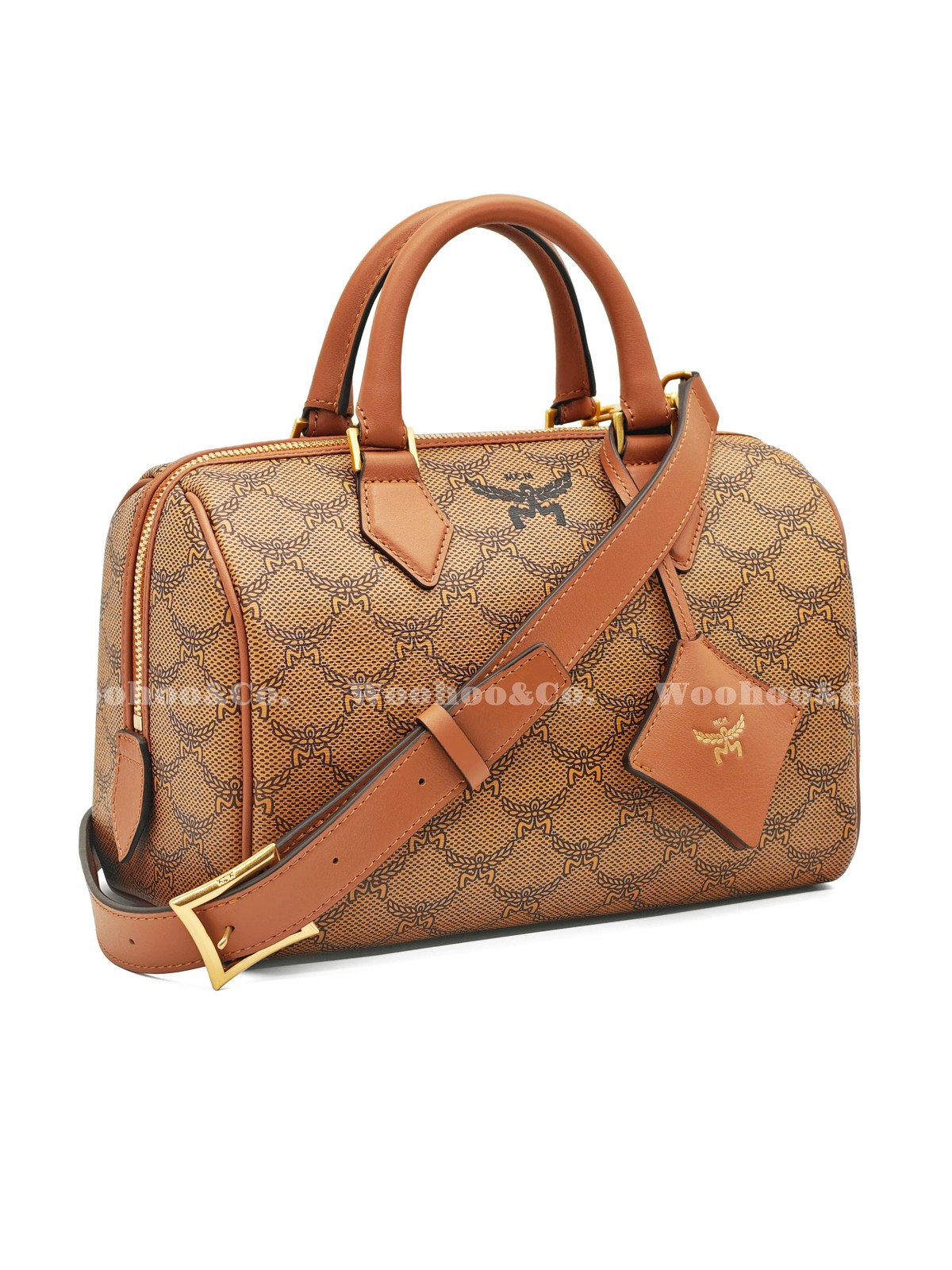MCM Boston Bag Crossbody Shoulder Bag Tote Bag Small Women’s 9.8×5.3×6.3 in