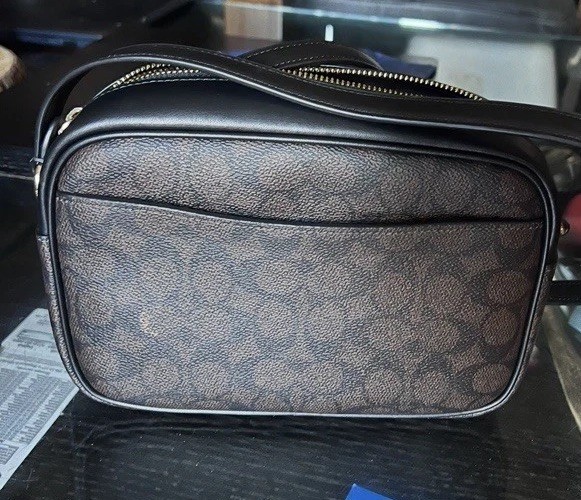 Coach Jamie Camera Bag In Signature Canvas Brown/Black