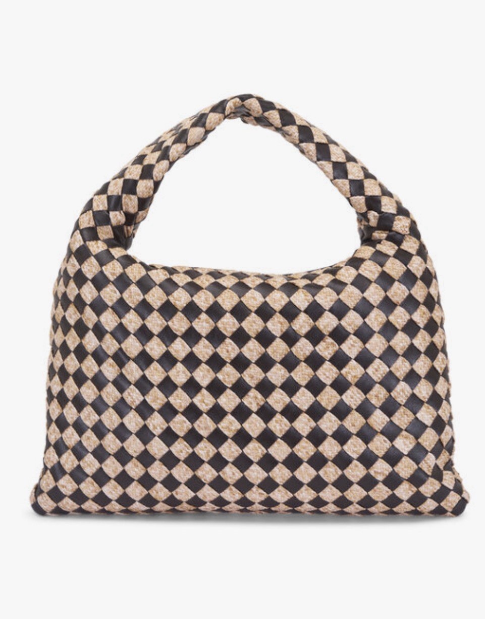 Bottega Veneta Small Hop Natural Fondant Intrecciato Woven Hobo Bag NWT