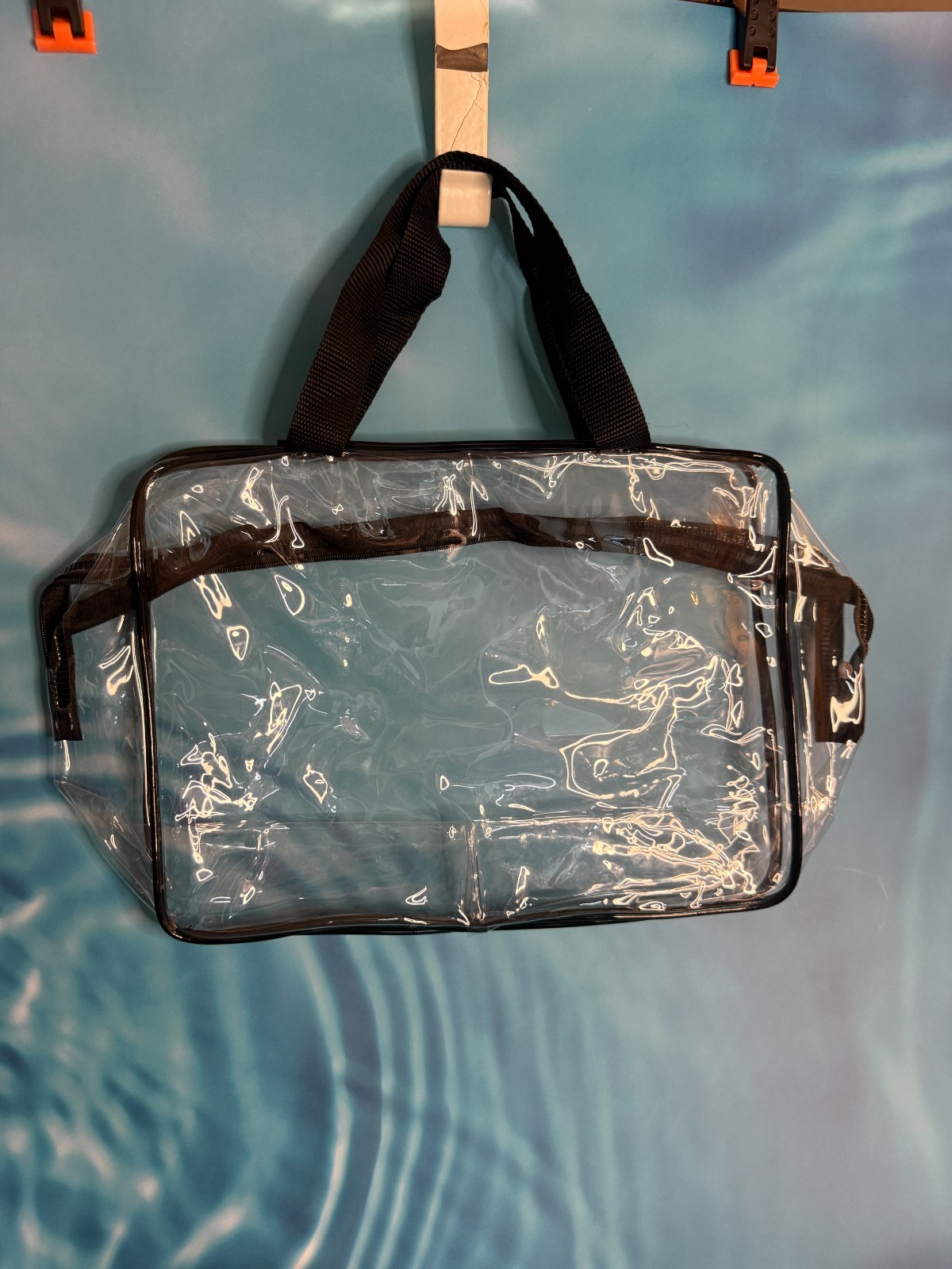Clear Tote Bag with Zipper 11.8×8.6×3.9 inches