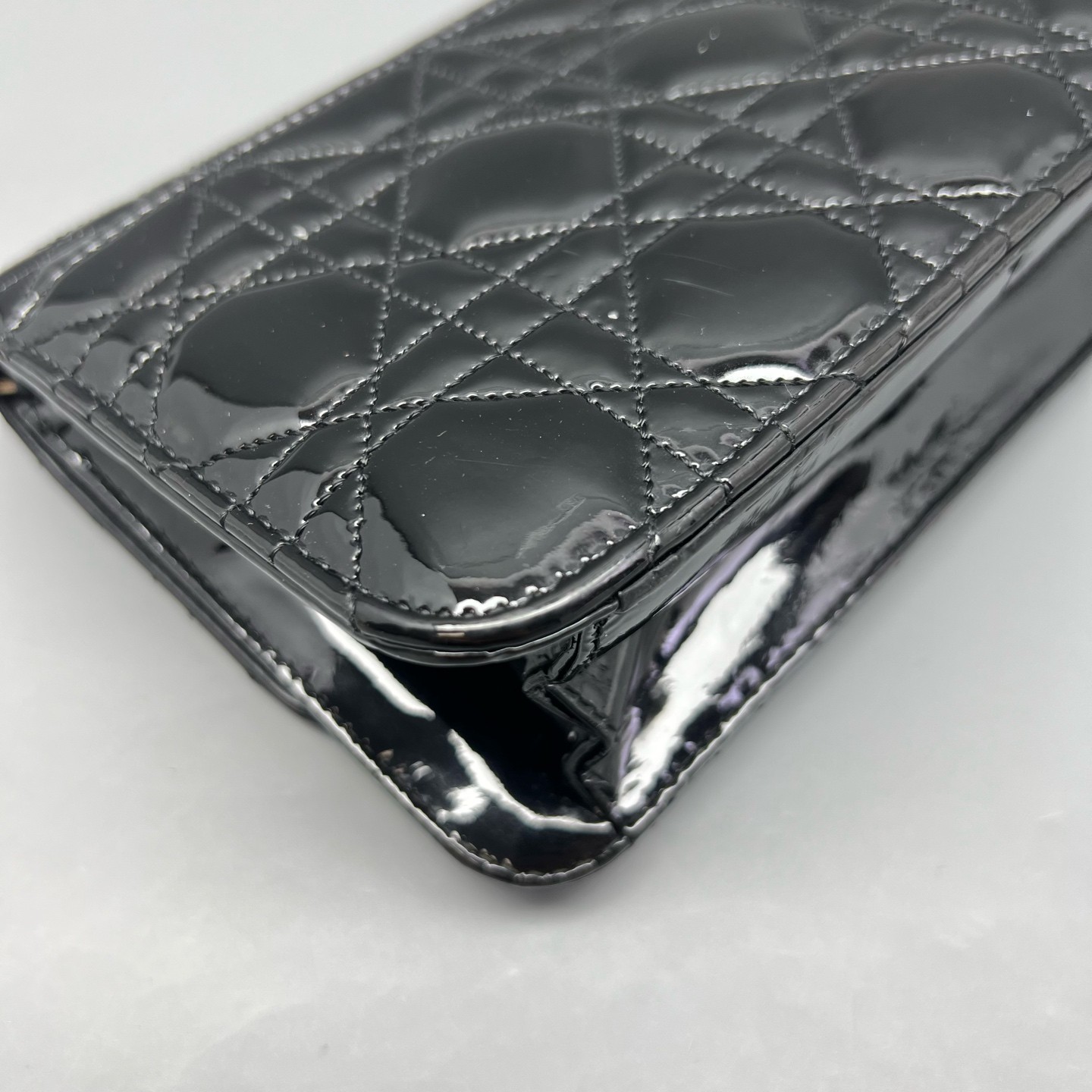 Dior Miss Dior Medium Black Patent Leather Crossbody Shoulder Bag Duty Paid