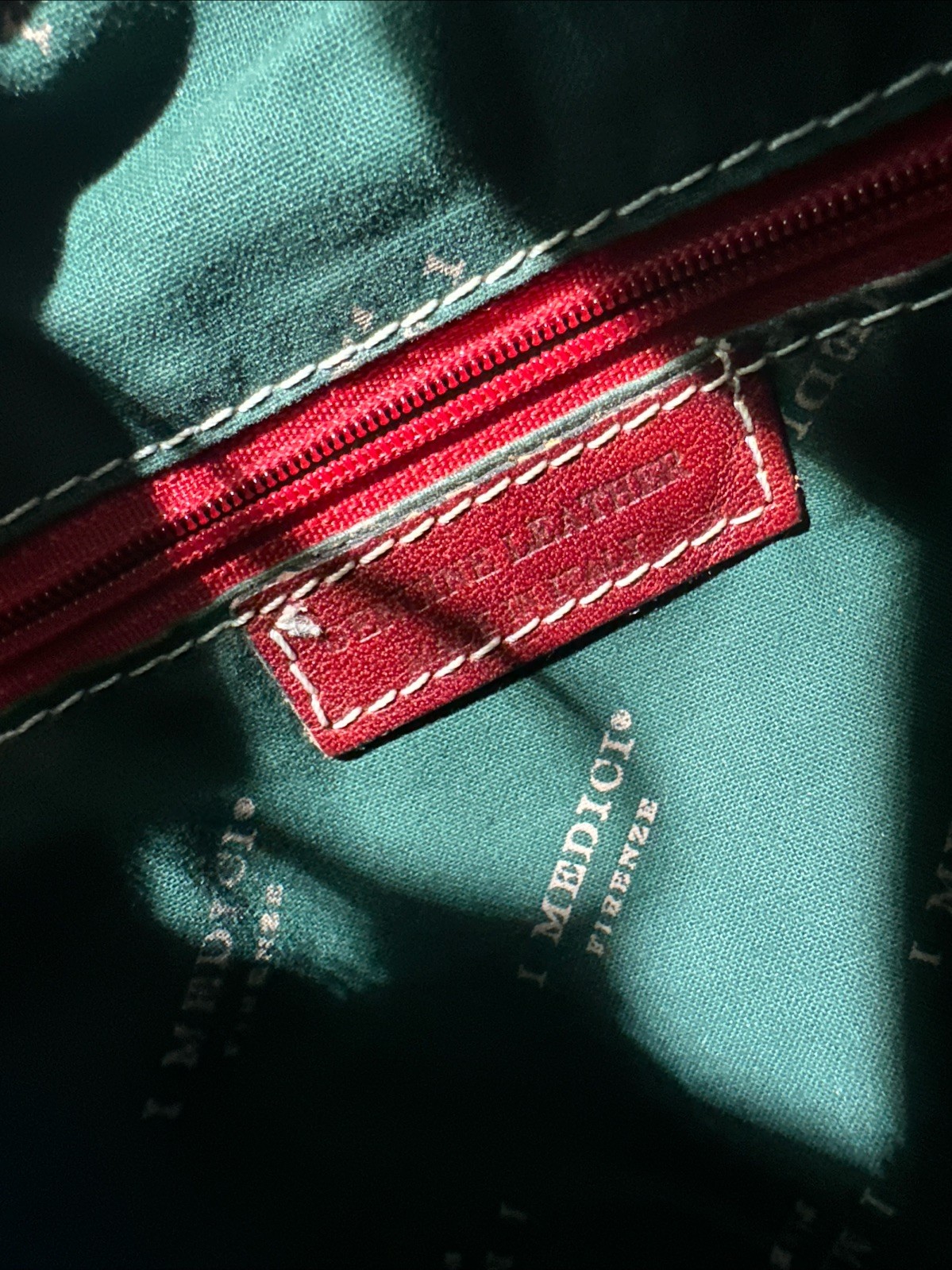 I Medici Firenze Red Leather Tote 11 inches
