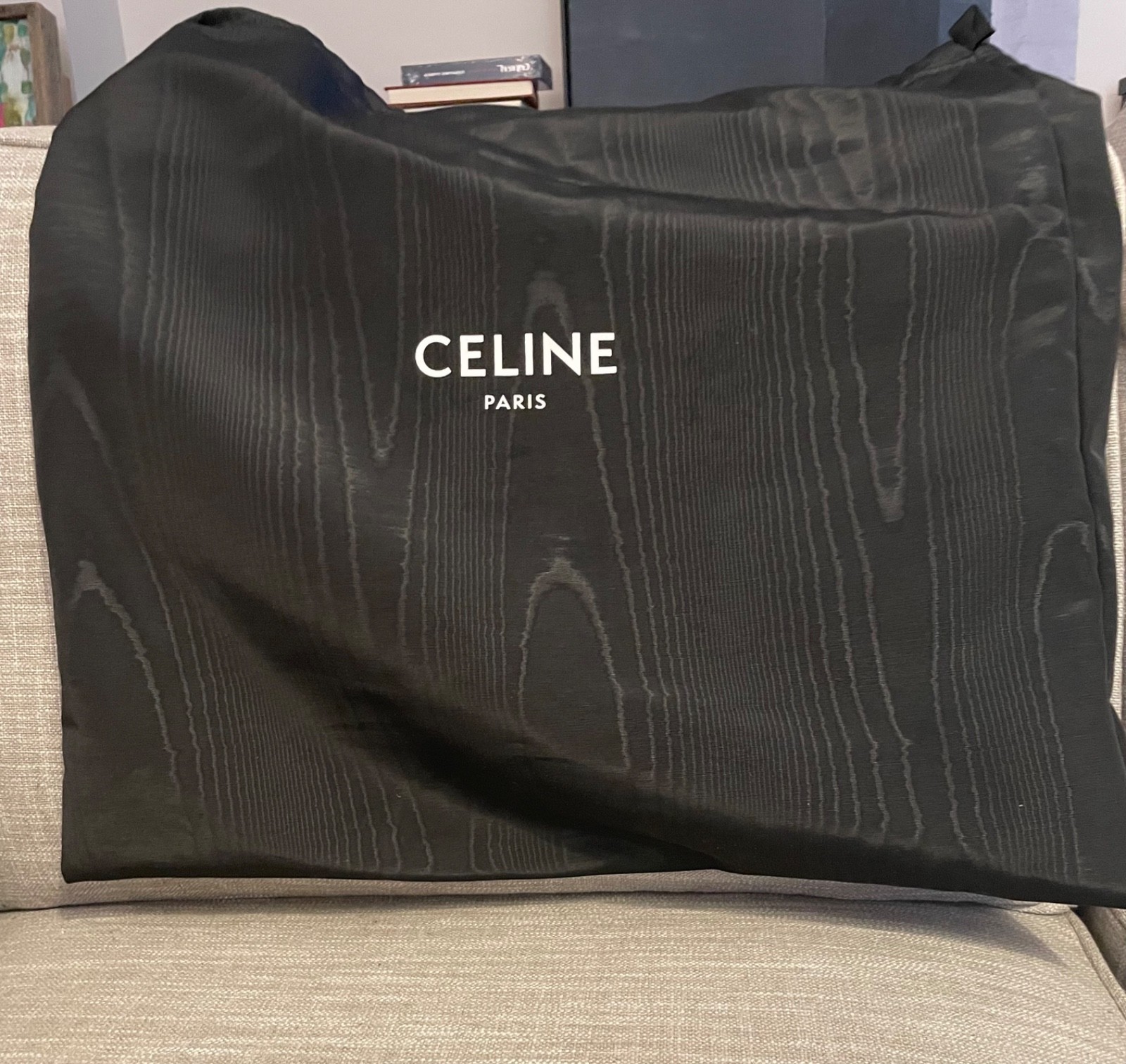 Celine Classic Panier Braided Triomphe in Raffia and Calfskin with dust bag