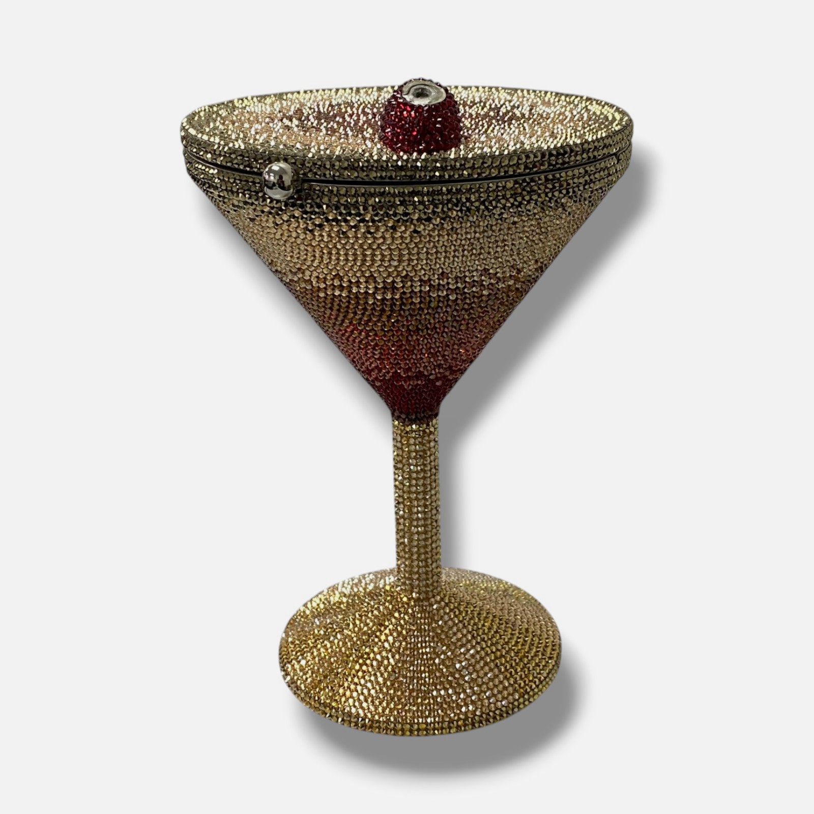 Judith Leiber Couture Women’s Gold Crystal Martini Manhattan Clutch Bag