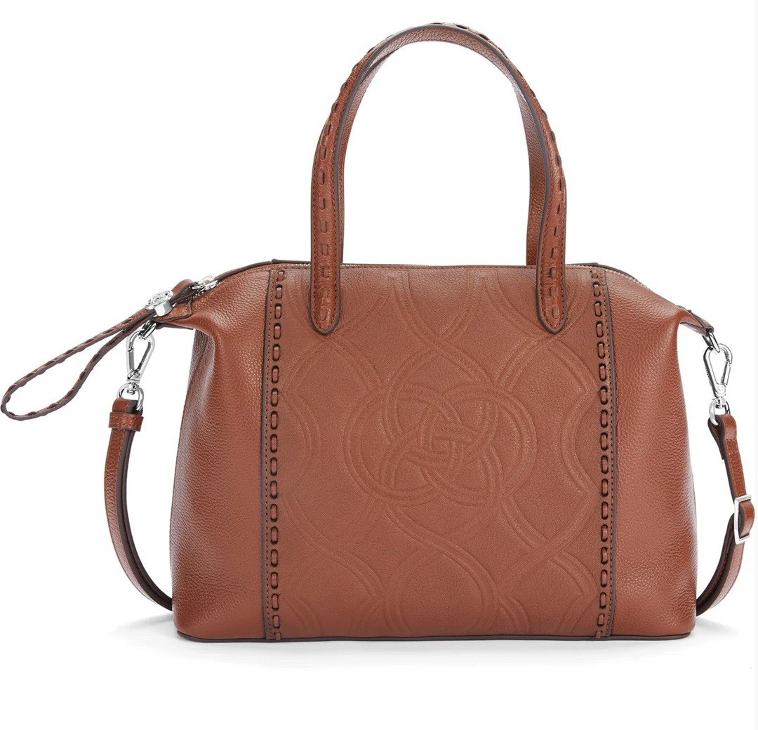 New Brighton Interlok Janelle Satchel Purse – Luggage Brown