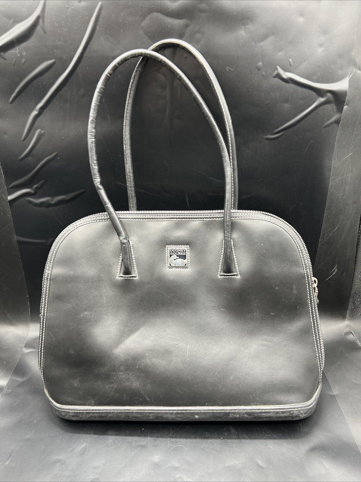 Dooney & Bourke PARaSOLE Black Suede Handbag Tote