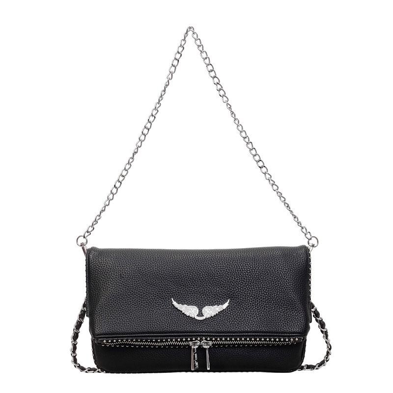 Fashionable Small Square Crossbody Bag with Retro Chain Design for Women.