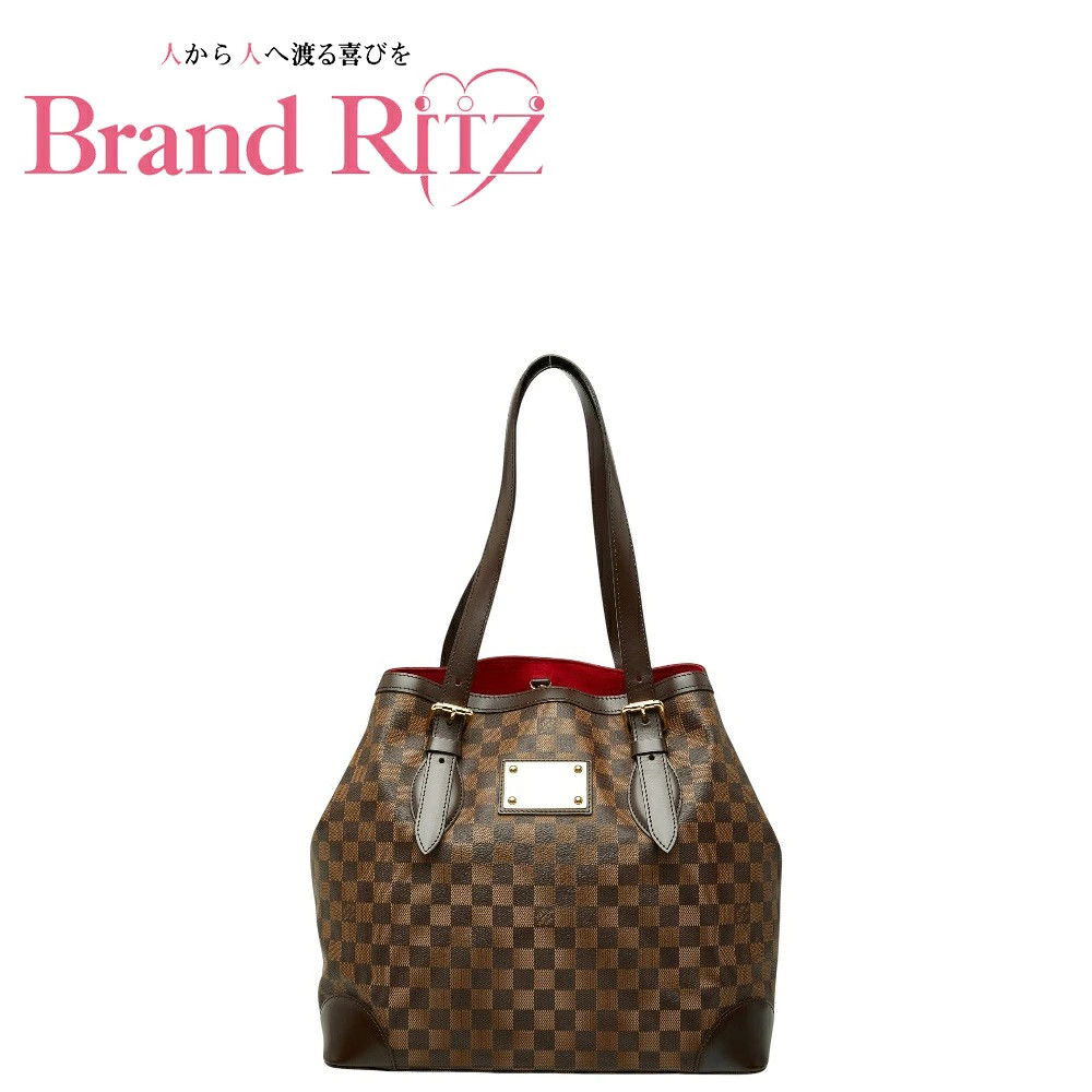 Louis Vuitton Damier Hampstead GM Shoulder Bag N51203 Brown Leather