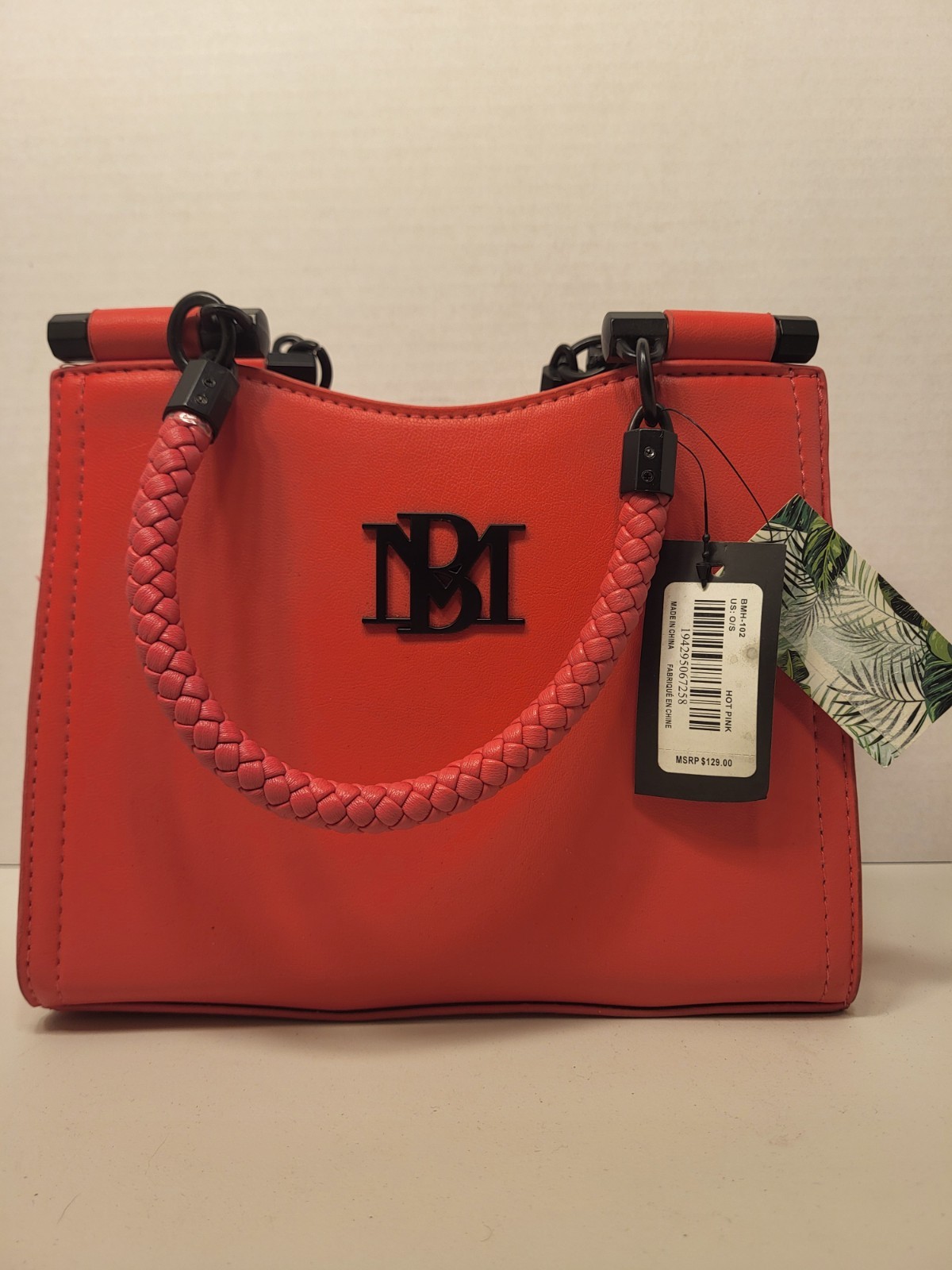 Badgley Mischka Vegan Leather Bag Fashion Handbag Coral