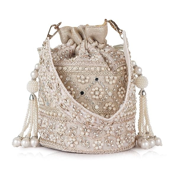 Trendy Traditional Potli for Women Handheld POTLI Velvet SilKStyLE Wedding Party