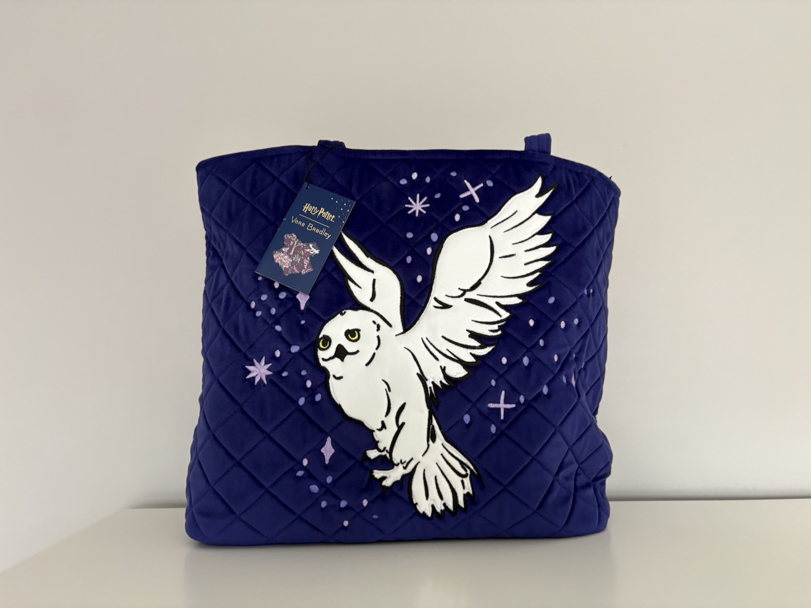 Vera Bradley Harry Potter NWT Vera Tote Bag Velvet FORBIDDEN FOREST Owl Hedwig