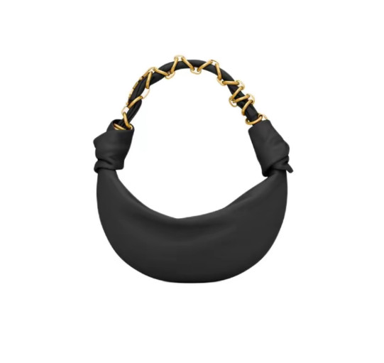 SAINT LAURENT AMALIA Sheepskin Tote Bag Mini Women’s Black 7.5*3.9*5.1 in
