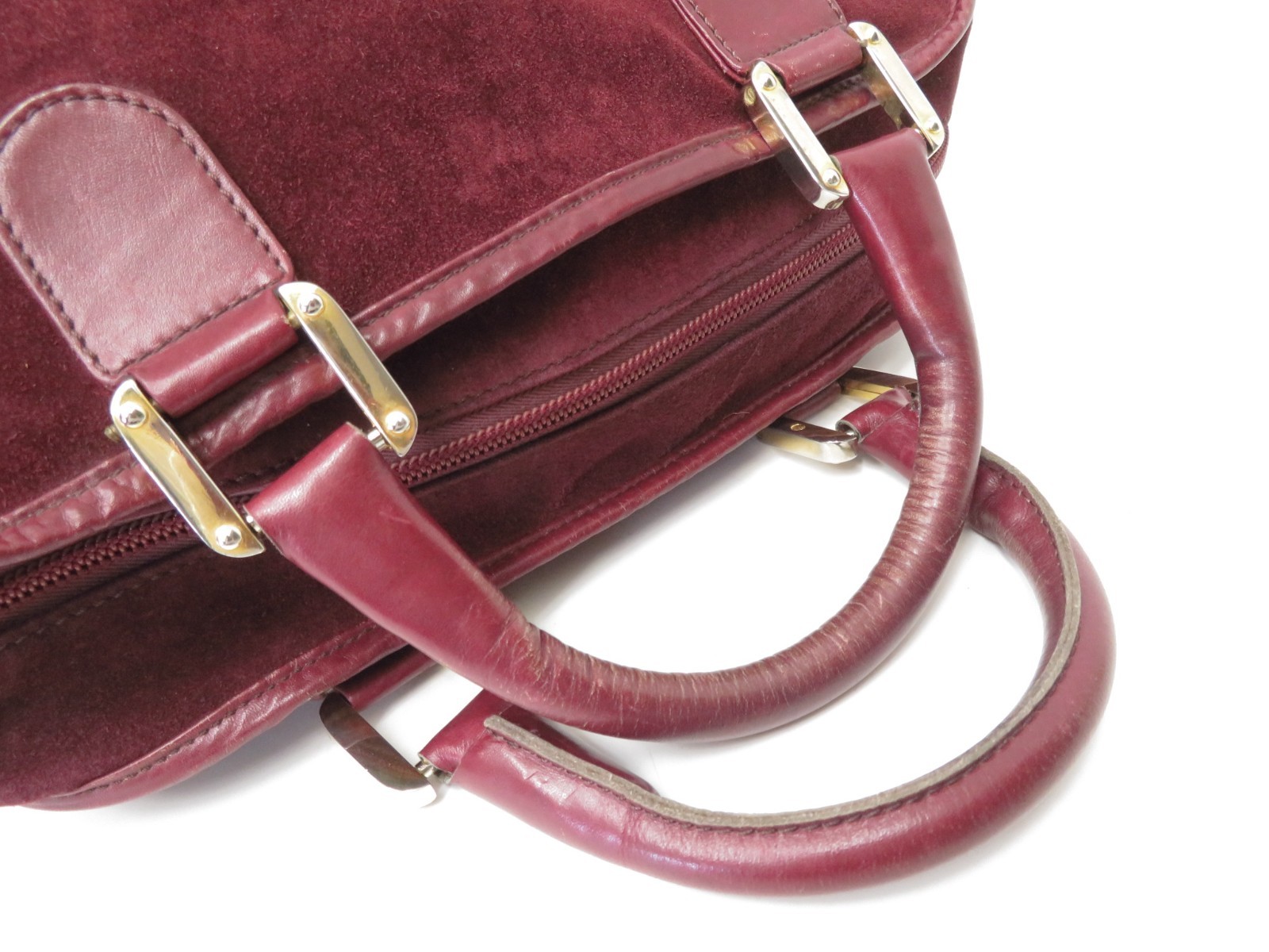 Authentic LOEWE Amazona 32 Suede Leather Hand Bag S#52678