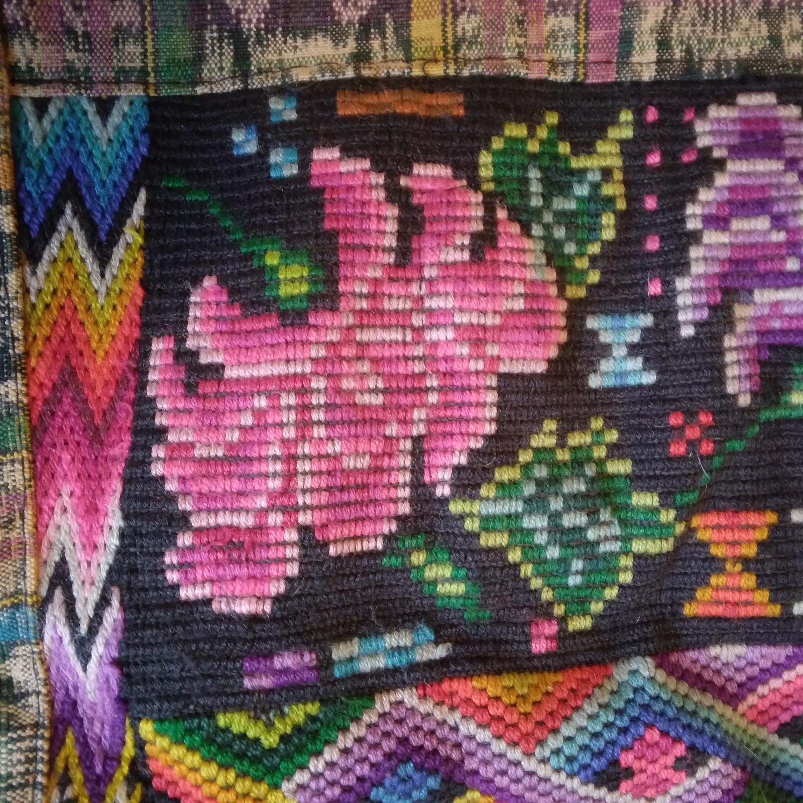 Gypsy Rose Floral Embroidered Handmade 100% Cotton Boho Crossbody Bag