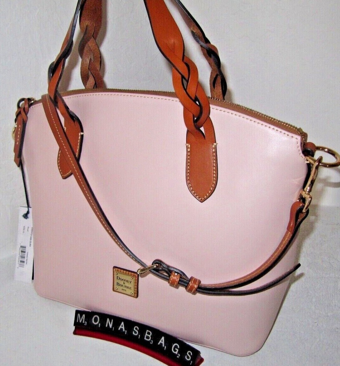 Dooney & Bourke New Celeste Satchel Blush Light Pink Wexford Leather NWT $288