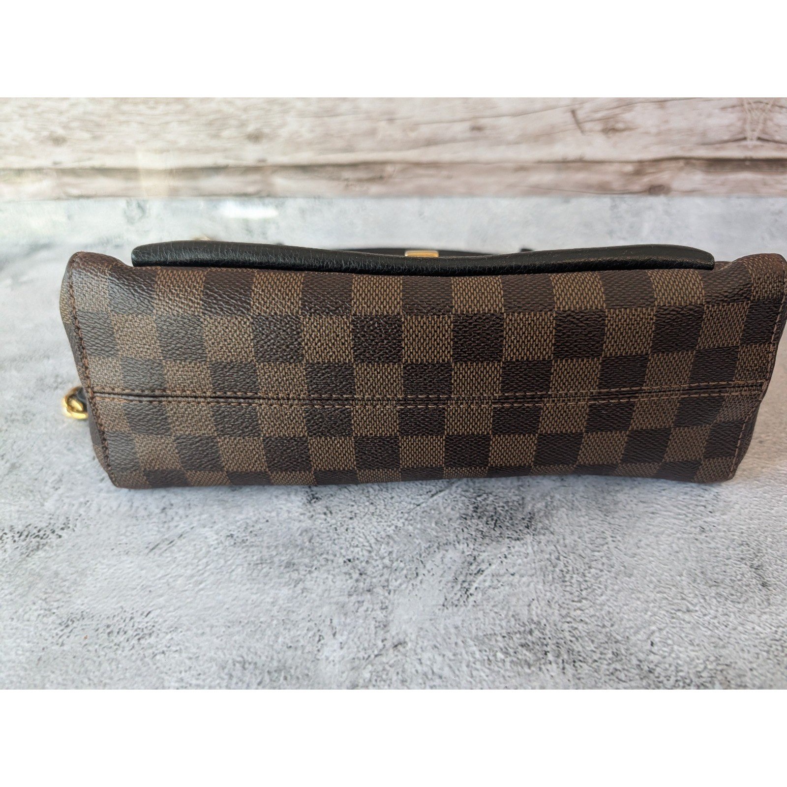 Authentic Louis Vuitton Damier Ebene Vavin crossbody shoulder chain bag