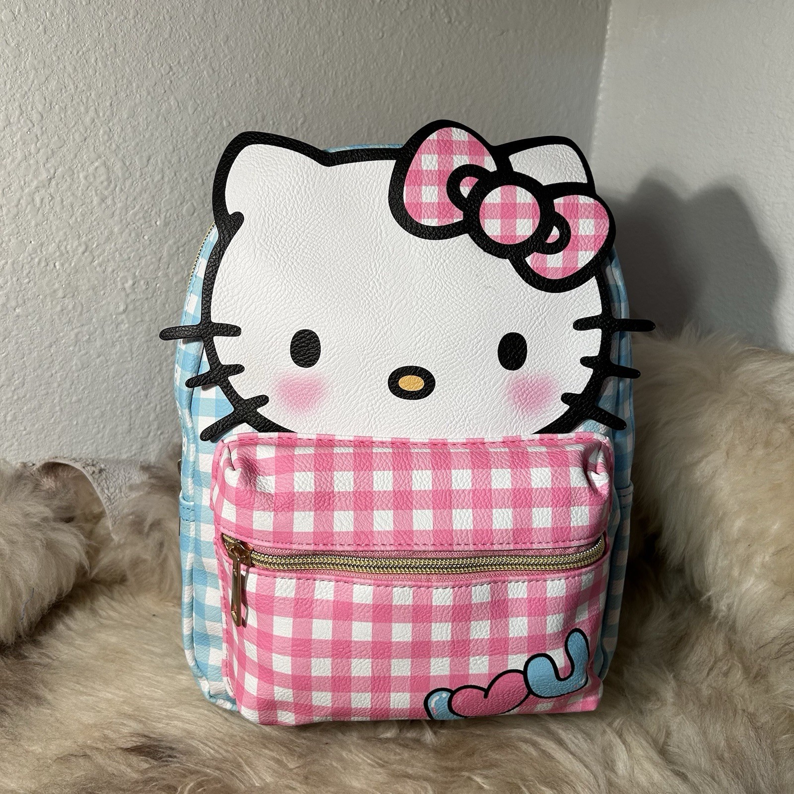 NWT Fast Forward Sanrio Small Backpack – Gingham Background – Hello Kitty
