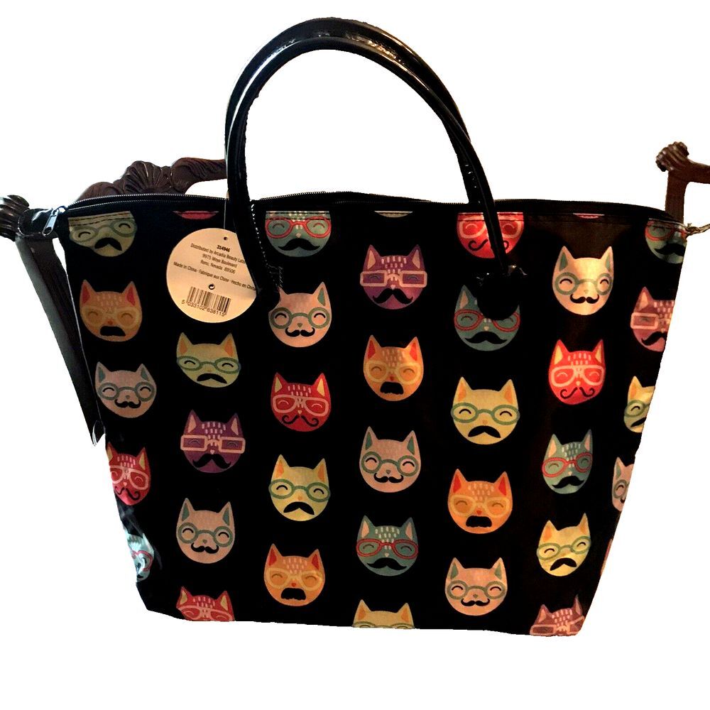 Tote Arcadia Colorful Cat Faces Beauty Hair Care Tote Beach Tote any Occasion