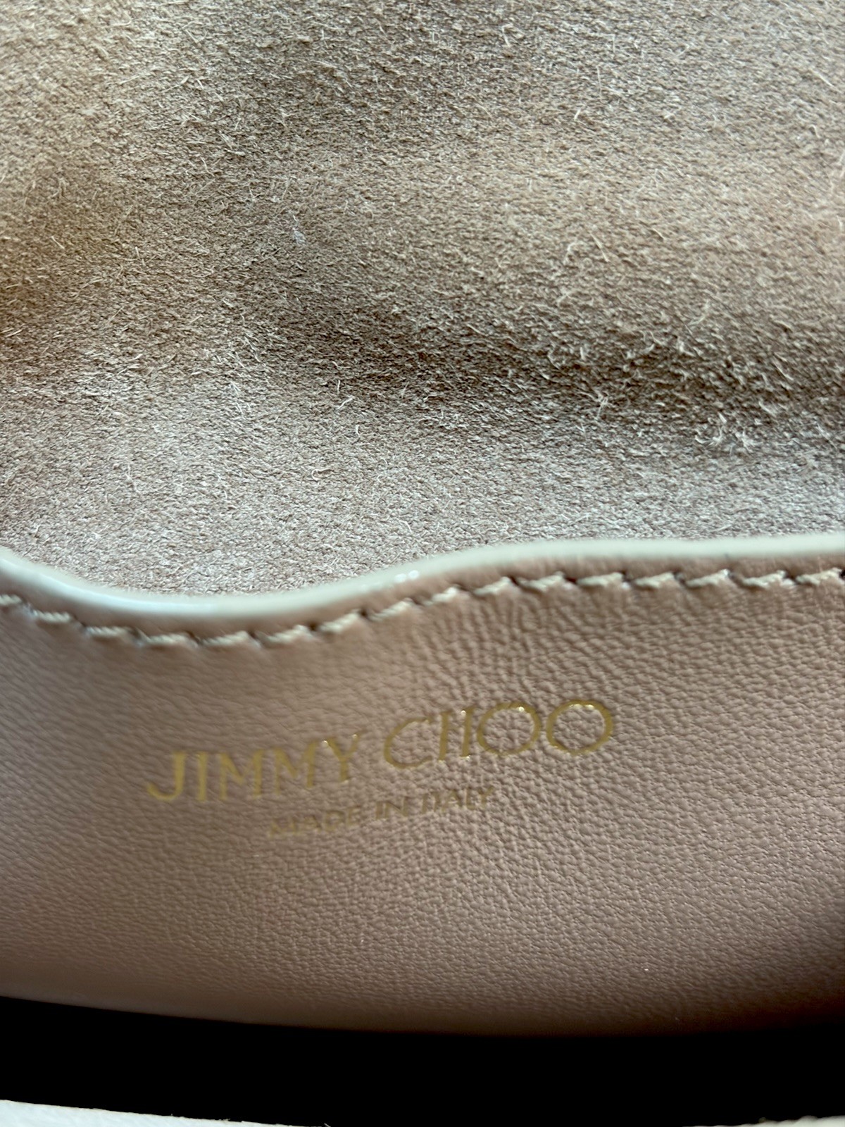 Jimmy Choo Champagne Lether Rebel Shoulder Bag
