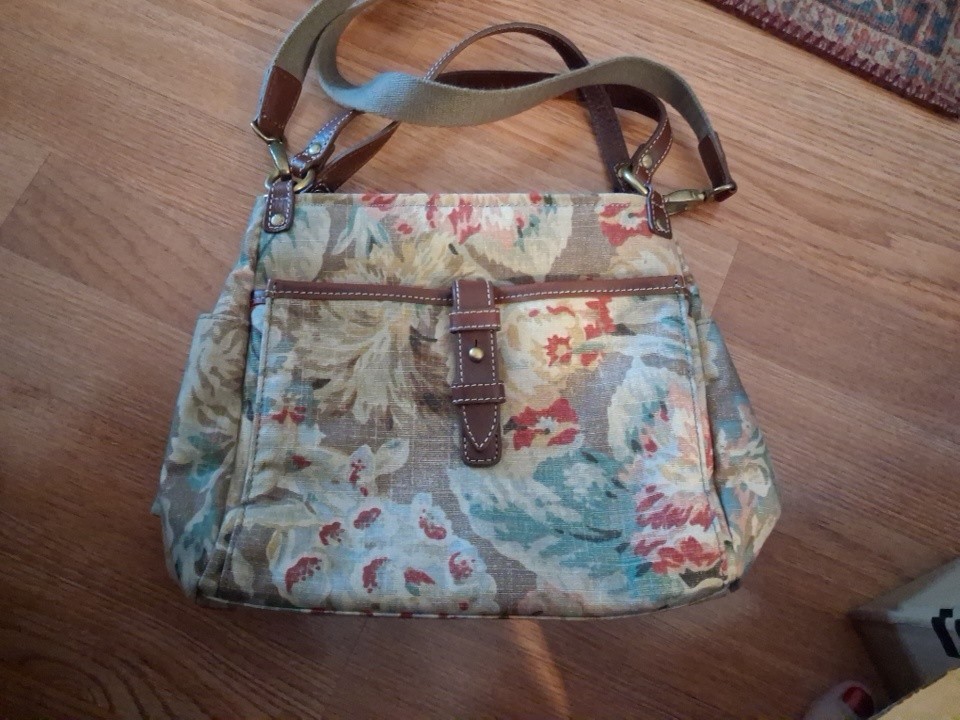 Fossil VTG The Original Premium Bag Canvas Crossbody N. 054 Purse -9x5x8.75