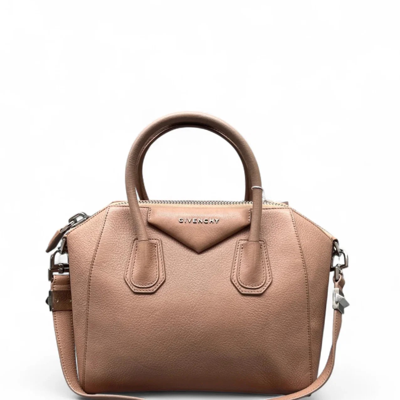 Givenchy Small Antigona Light Tan Grained Calfskin (ws071526a6r)