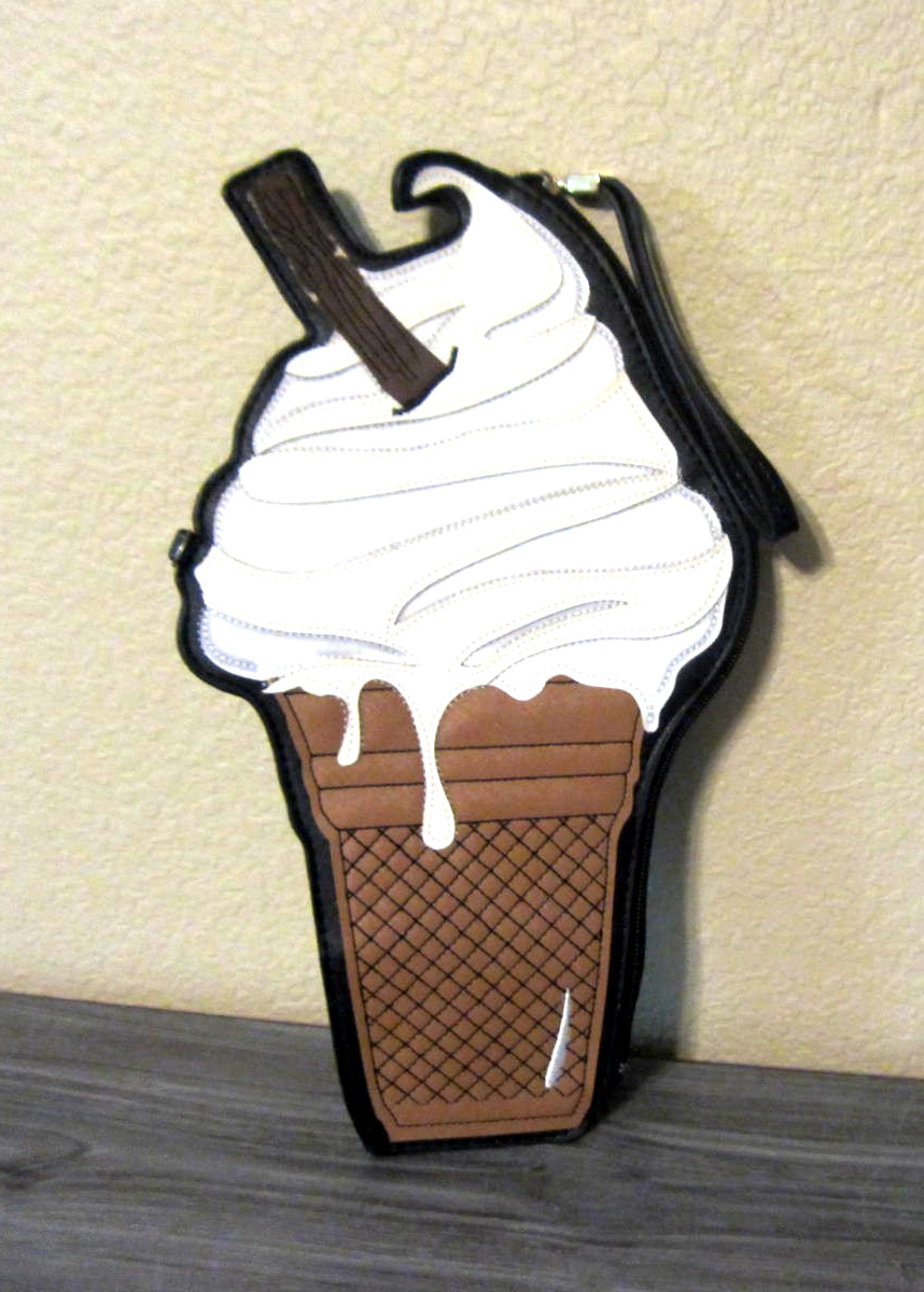 My New Look Novelty 99 Flake Ice Cream Cone Wristlet Bag Purse Multicolor