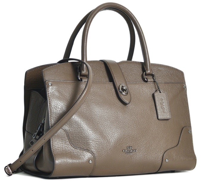 COACH Mercer 30 Grain Leather Crossbody Satchel Purse