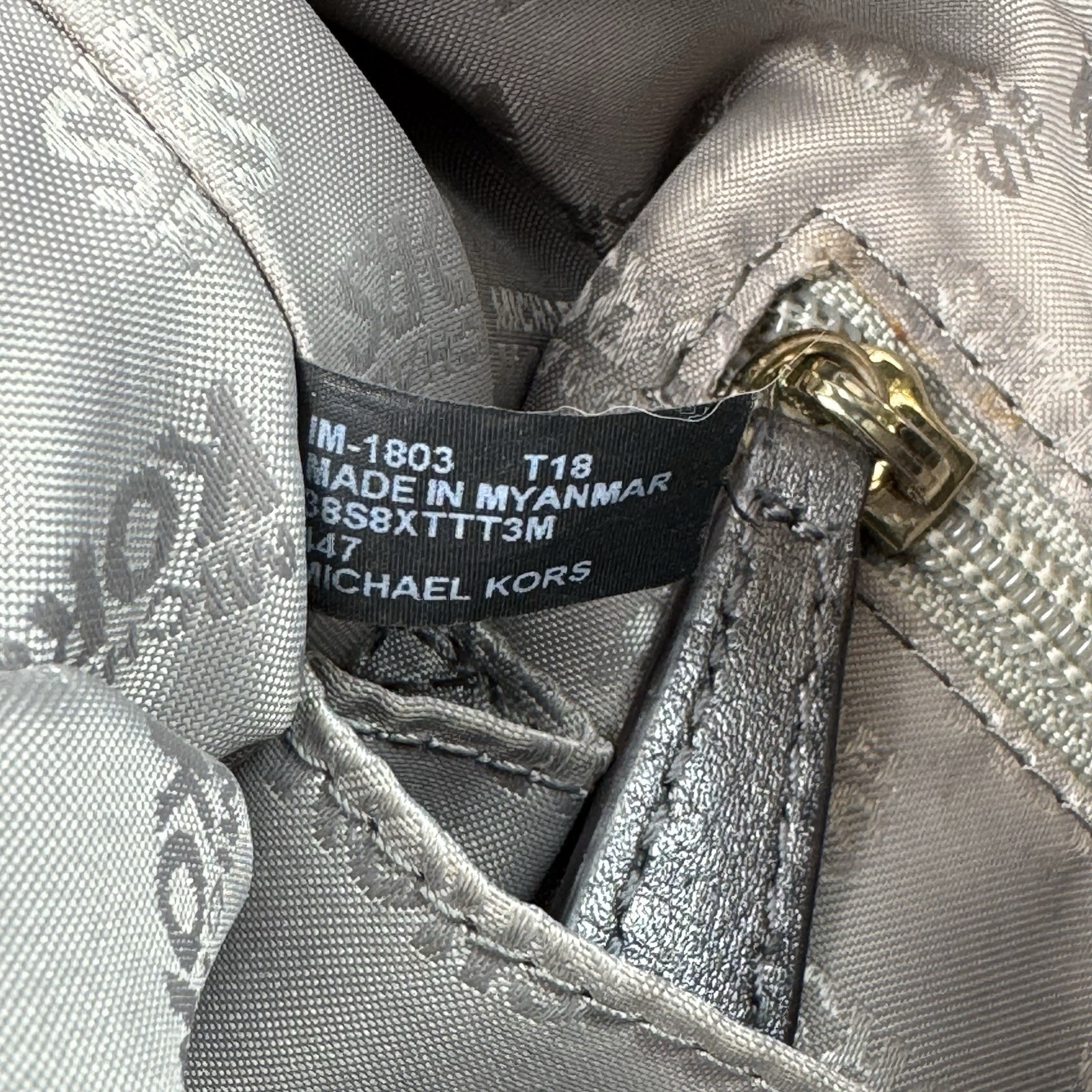 Michael Kors Signature Canvas Shoulder Tote Bag Preppy Shopping Casual