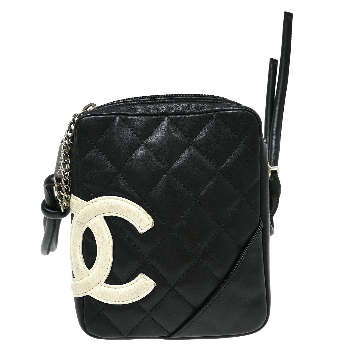 Best07 Chanel Black Calfskin Cambon Ligne Shoulder Bag RQ03589