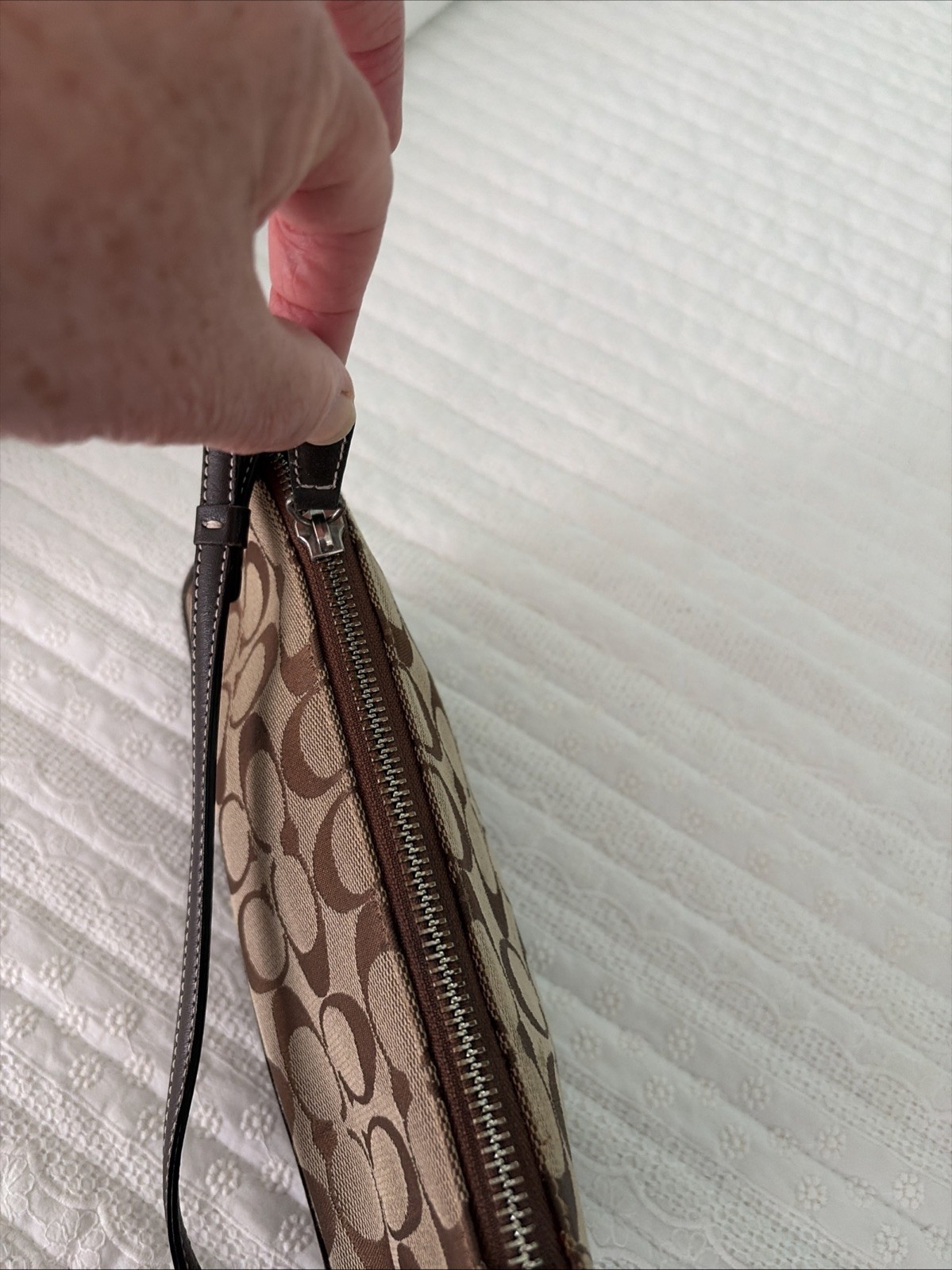 COACH Demi Signature CC Jacquard Baguette Mini Shoulder Bag B062-6094
