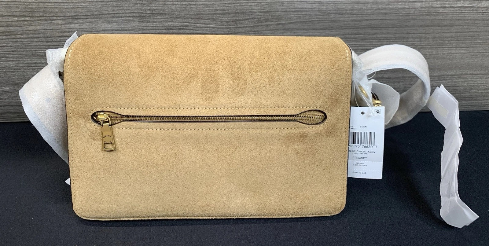 Coach Chain Tabby Shoulder/Hand Bag(B4/SAND) Sued Chain Tabby. New!