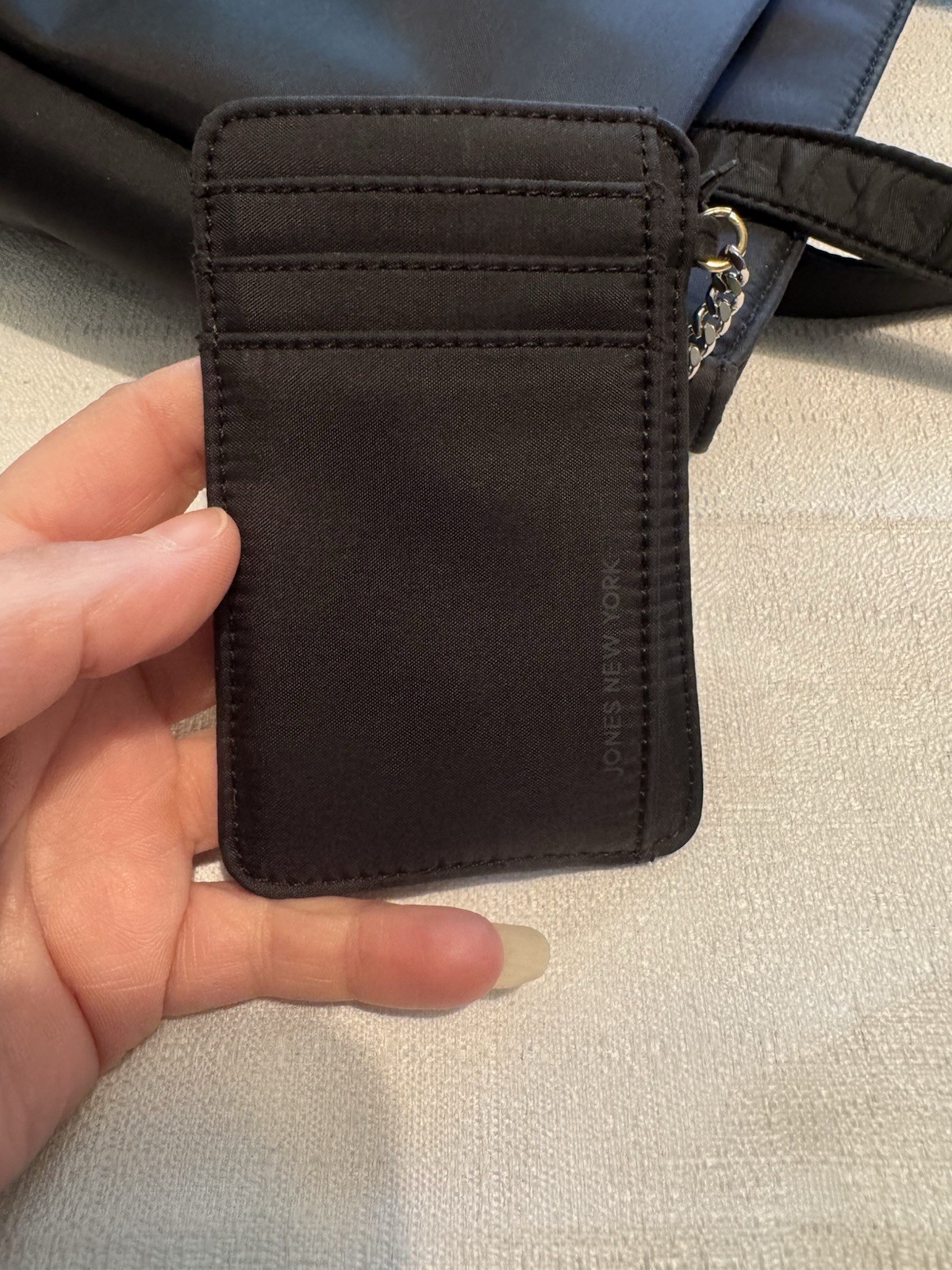 Jones New York Black Medium Tote Shoulder Bag – Magnetic Closure – Coin Purse