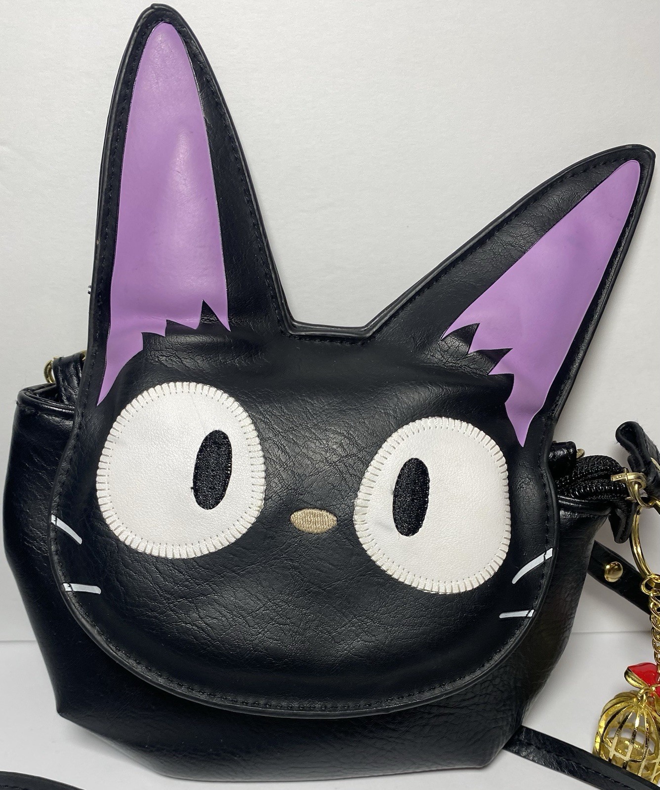 Studio Ghibli Kiki’s Delivery Service Jiji Cat Crossbody Purse Black Keychain