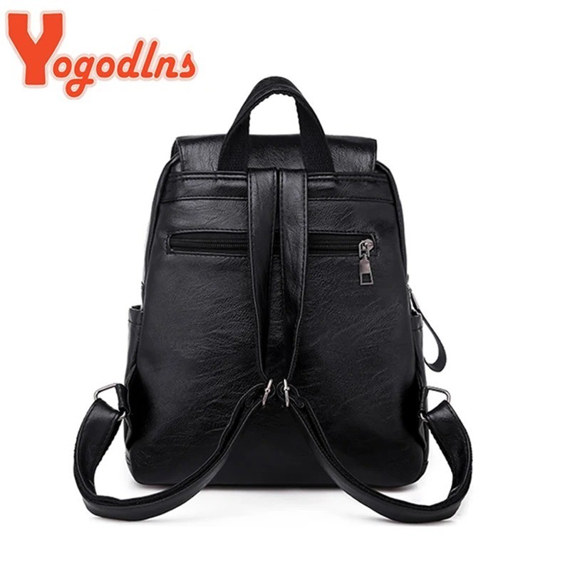 Anti-theft Soft Leather Backpack Women Vintage Shoulder Bag Ladies High Capacity
