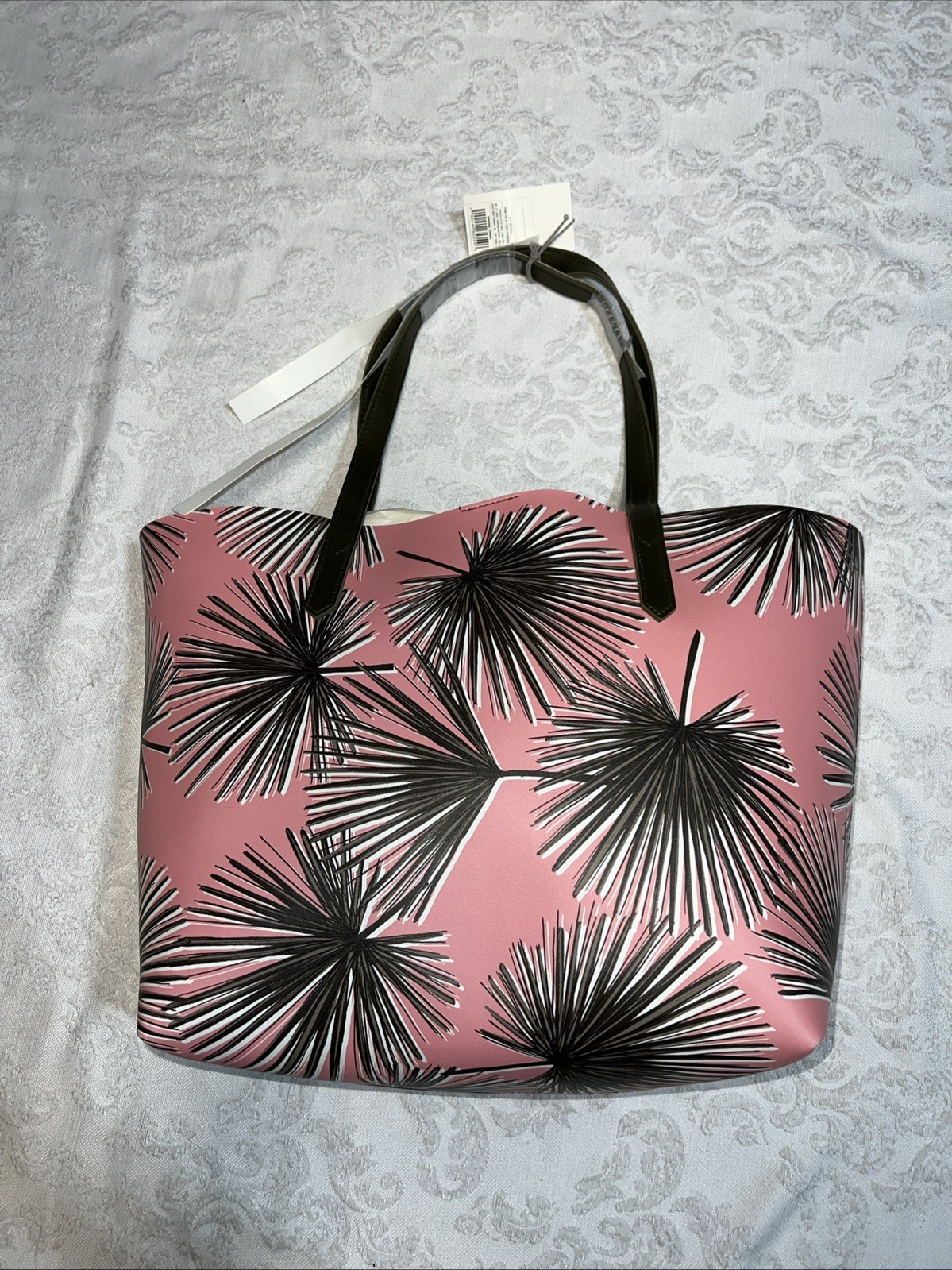 A New Day Open Top Tote Handbag – Pink Palm Print VT6049a Target, New with Tags