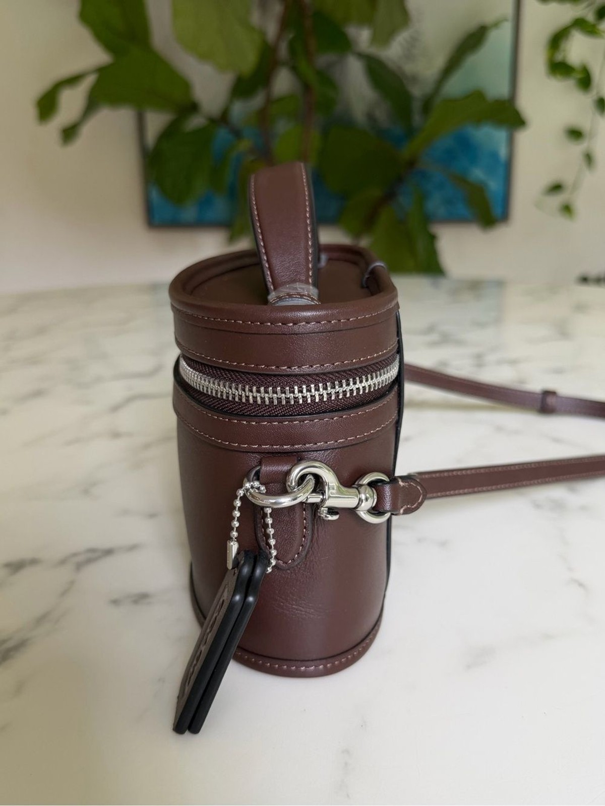 NWOT Coach Trail Bag in Maple Brown Leather Top Handle Crossbody Bag CBG93