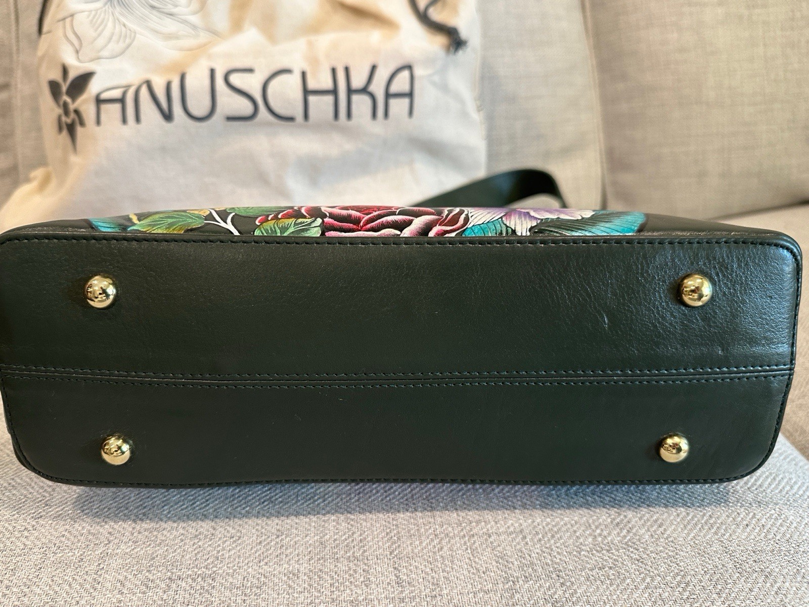 Anuschka Medium Leather Floral Hobo NWT