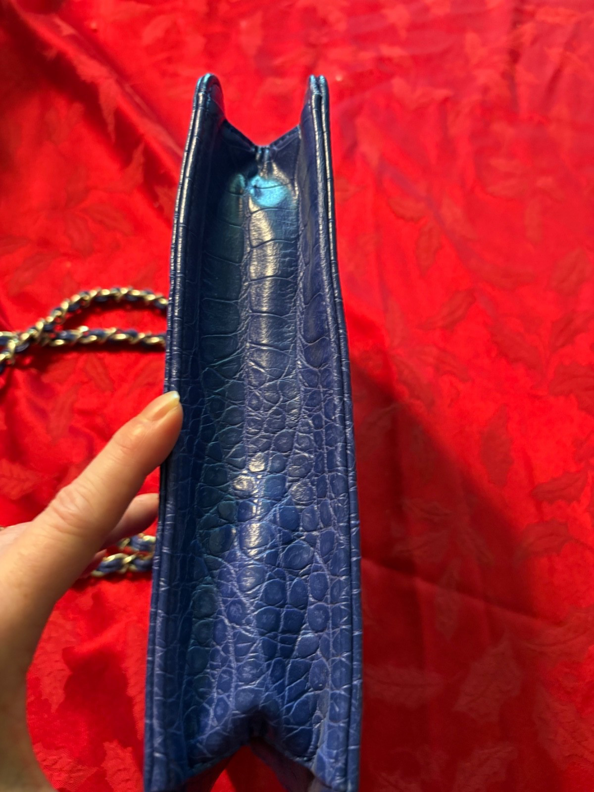 Vintage cobalt blue anne klien purse