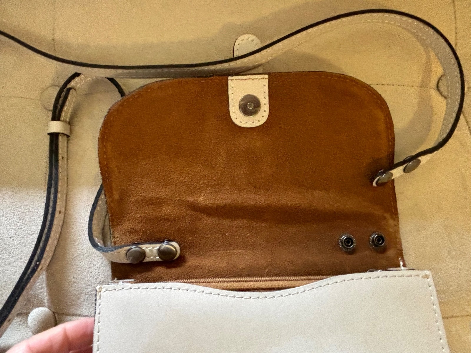 Patricia Nash Greek Ombre & Chalk White Small Crossbody RFID