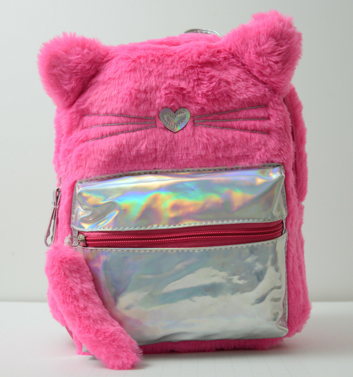 Cat Purse Mini Backpack 10″ Bag Fuzzy Plush Cat Ears Gift