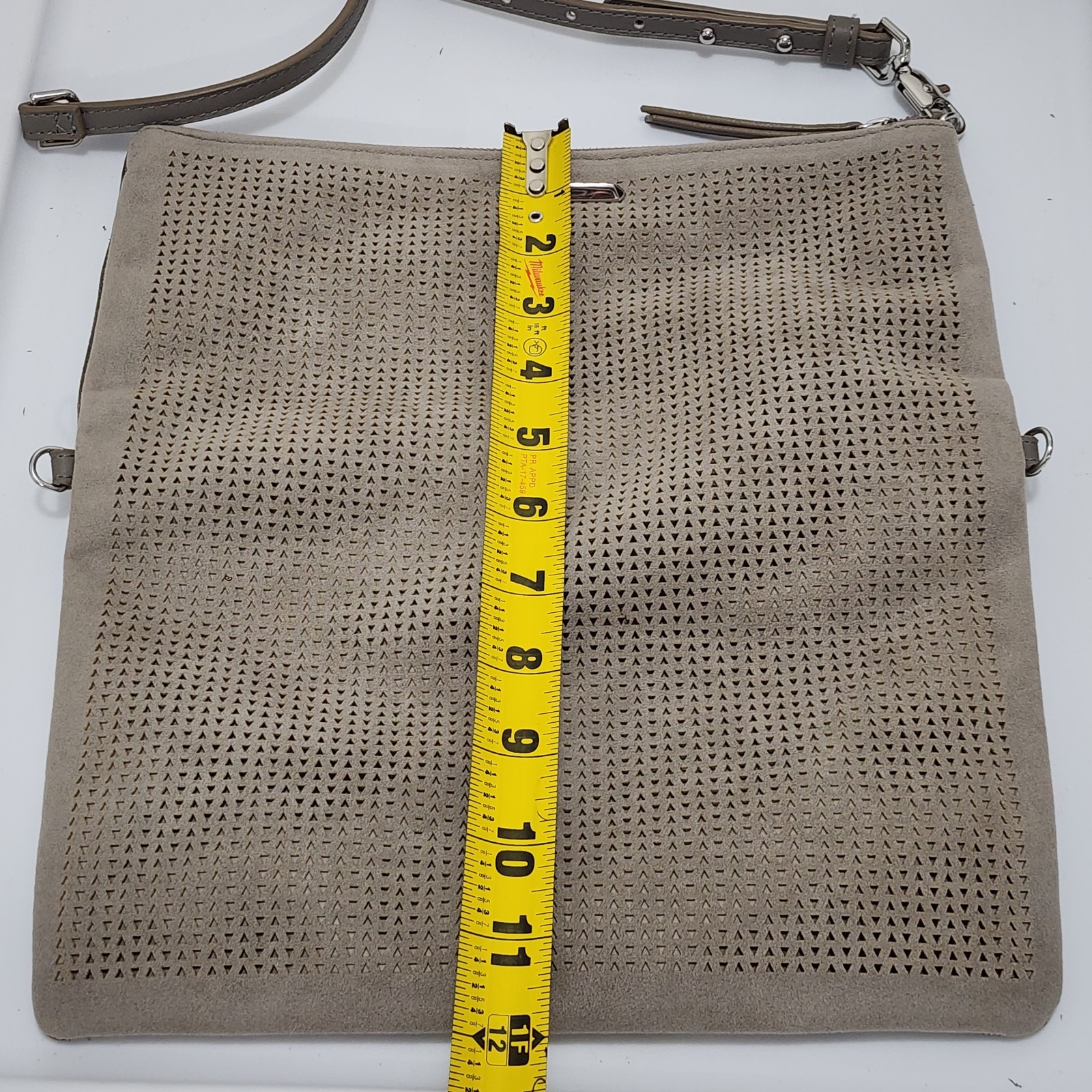 Stella & Dot Waverly 3-way Petite Crossbody Clutch in Slate Gray Vegan Leather