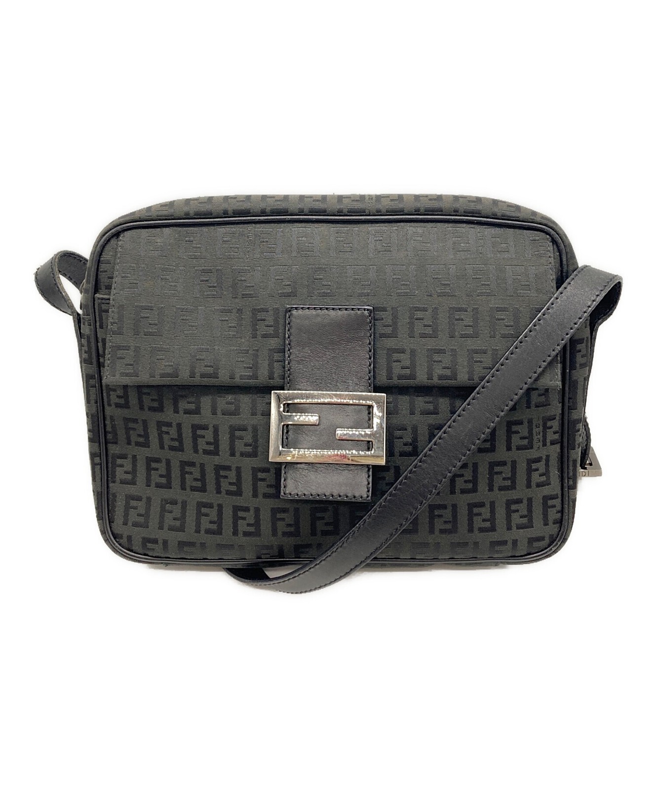 Fendi Zucchino Shoulder Bag 8BT117 Black #TFB3644