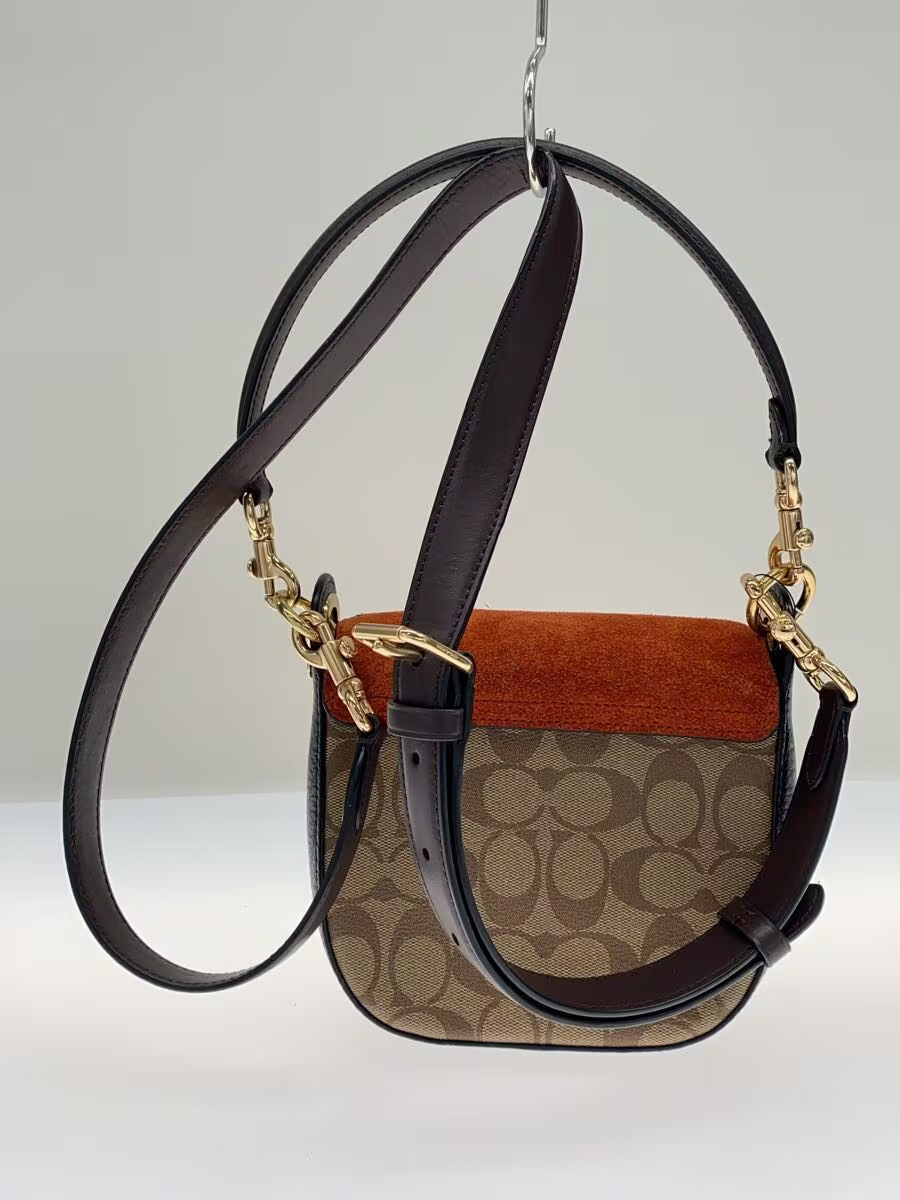 COACH Shoulder Bag Brown All-over Pattern C5691