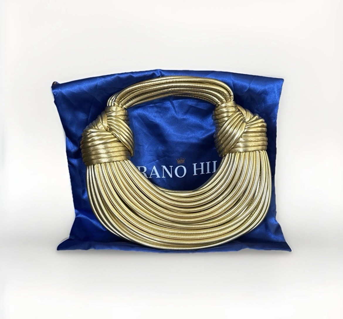 Verano Hill Gold Handbag Amanda Rope Vegan Leather Purse New MSRP $145 Dust bag