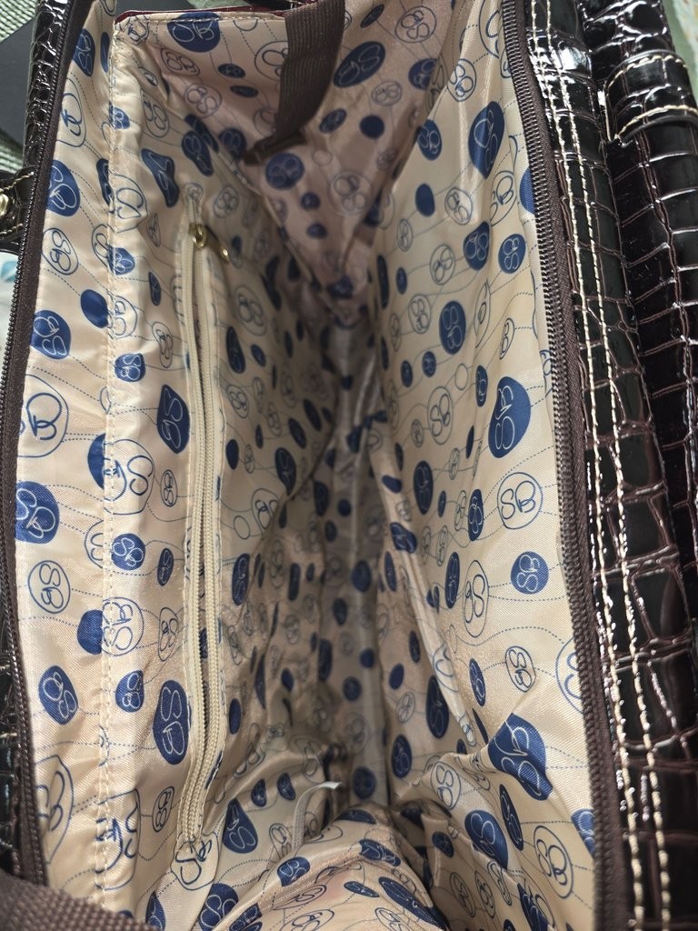 Samantha Brown Crocodile Embossed Travel Bag NWOT