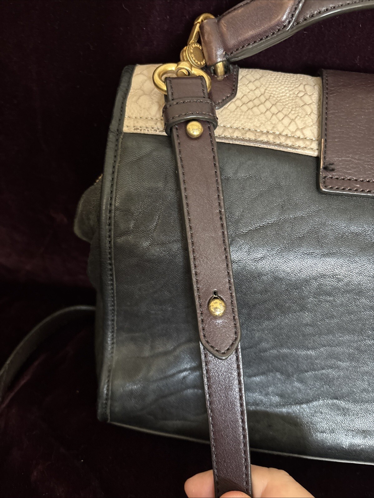 Marc By Marc Jacobs Satchel Flipping Out Top Handle Two Color TwoTypeLeather Bag
