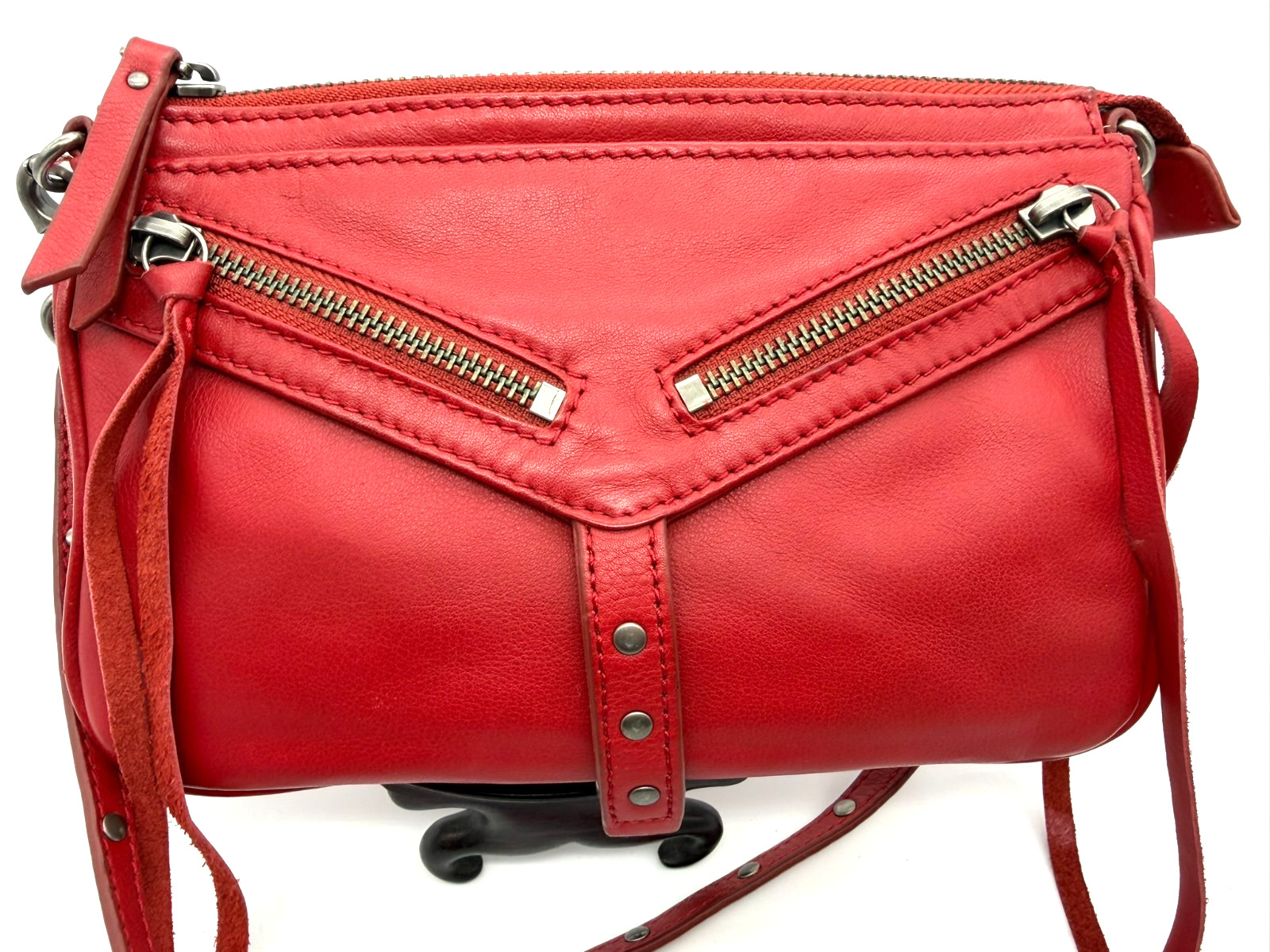 Botkier Trigger Women’s Red Leather Mini Crossbody Handbag