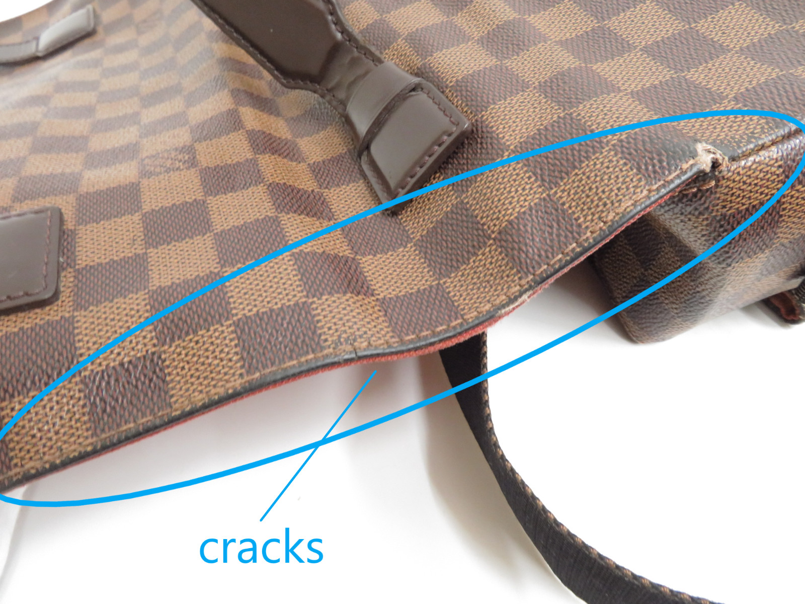 Authentic Louis Vuitton Damier Ebene Broadway Shoulder Bag Crossbody F#45804