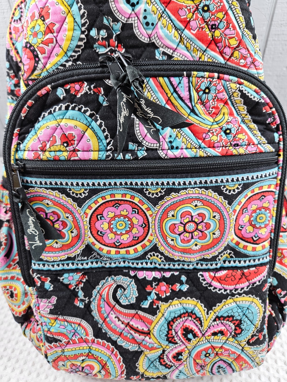 Vera Bradley Campus Backpack Quilted Parisian Paisley School Work Backpack