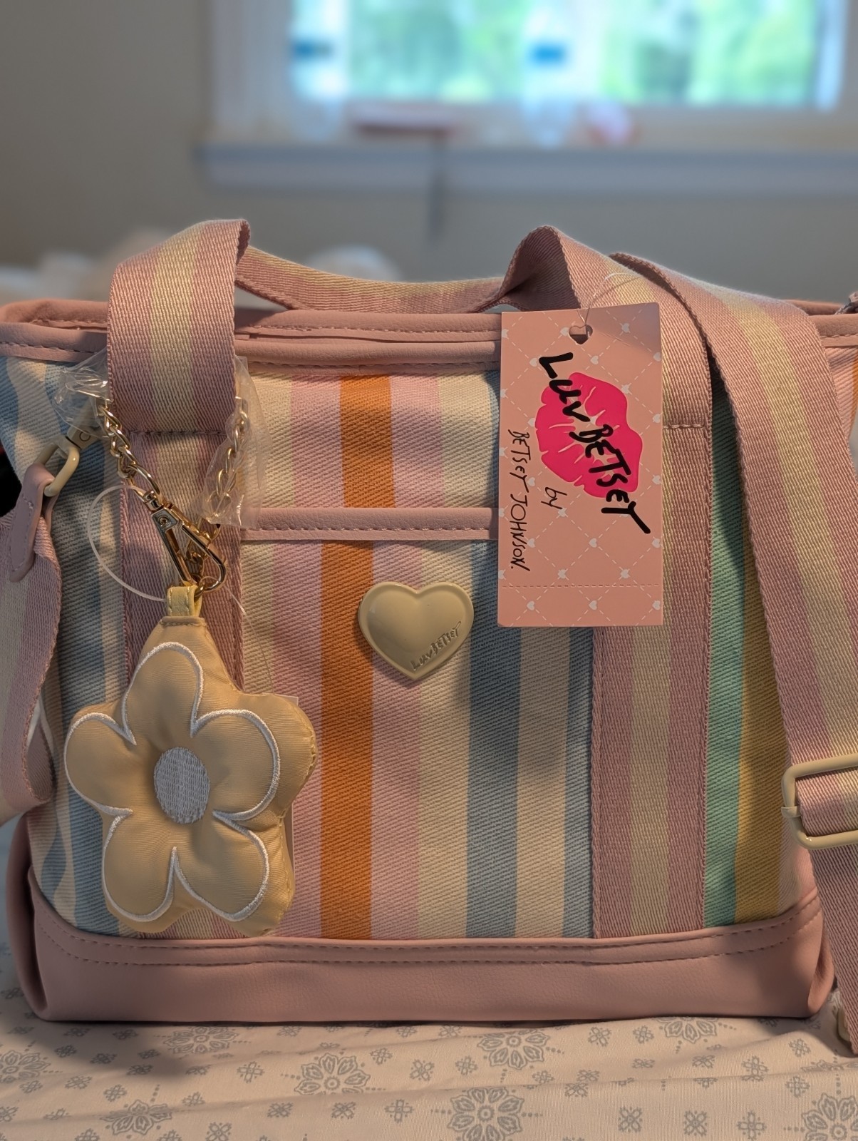 Betsey Johnson Luv Pink Crossbody Bag